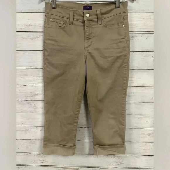 NYDJ Edna Cropped Tan Jeans - Picture 1 of 6